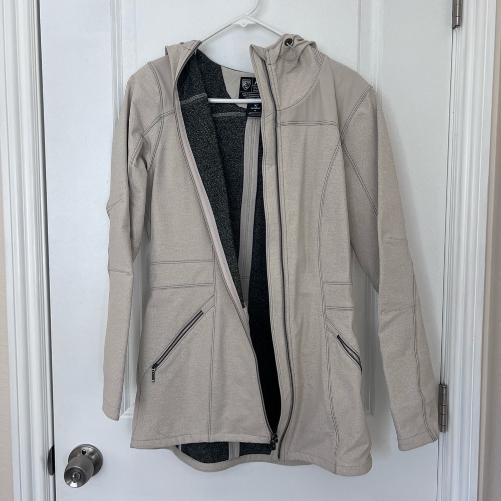 KUHL Beige Hooded Raincoat